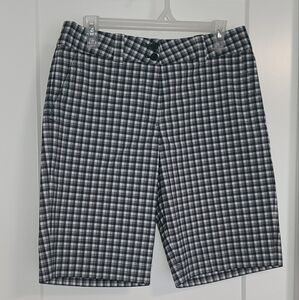 Nike golf shorts size med blue,grey &white